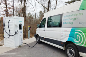 Automotive test track e-charging station
