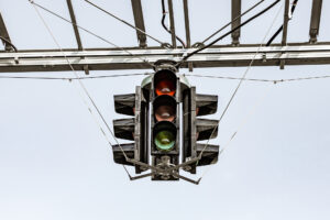 Test track intersection traffic lights