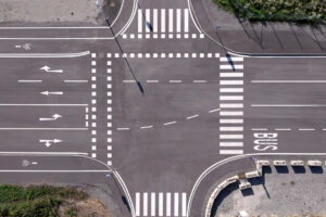 Test track marking intersections